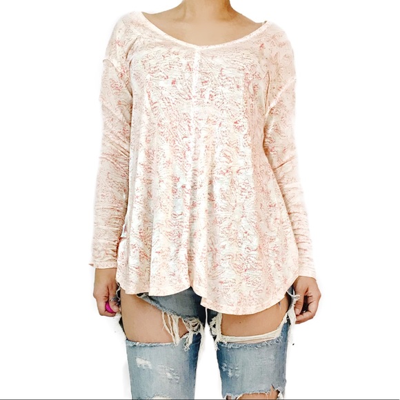 Free people print long sleeve top - Picture 2 of 6